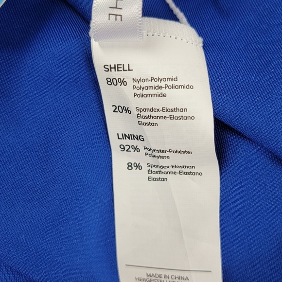 Cupshe Blue Ruching V-Neckline One Piece Swimsuit Sz L NEW - Picture 13 of 16